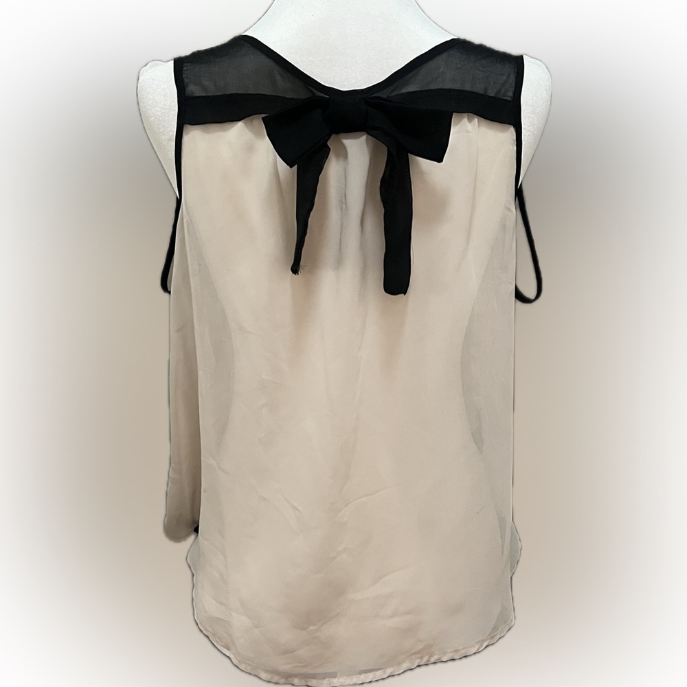 Rhapsody Black and Cream Sheer Blouse